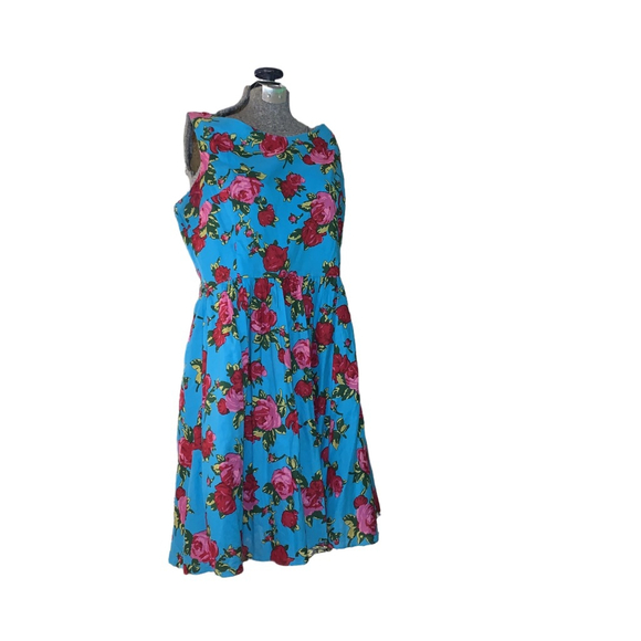 Betsey Johnson Dresses & Skirts - Betsey Johnson Women's Floral Dress Blue/pink Size 14